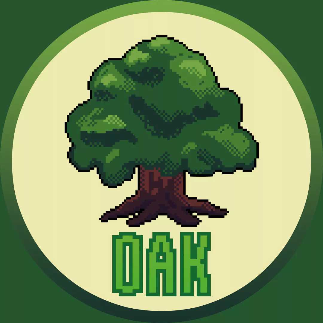 OAK avatar, a pixel art oak tree